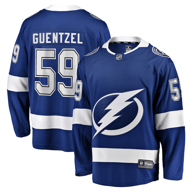 Jake Guentzel Tampa Bay Lightning 2024-2025 Home Breakaway Blue Jersey
