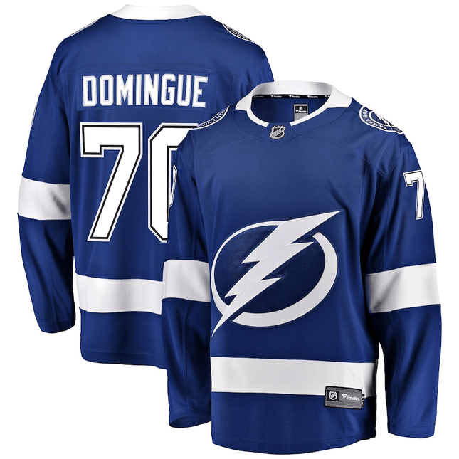 Louis Domingue Tampa Bay Lightning 2024-2025 Home Breakaway Blue Jersey