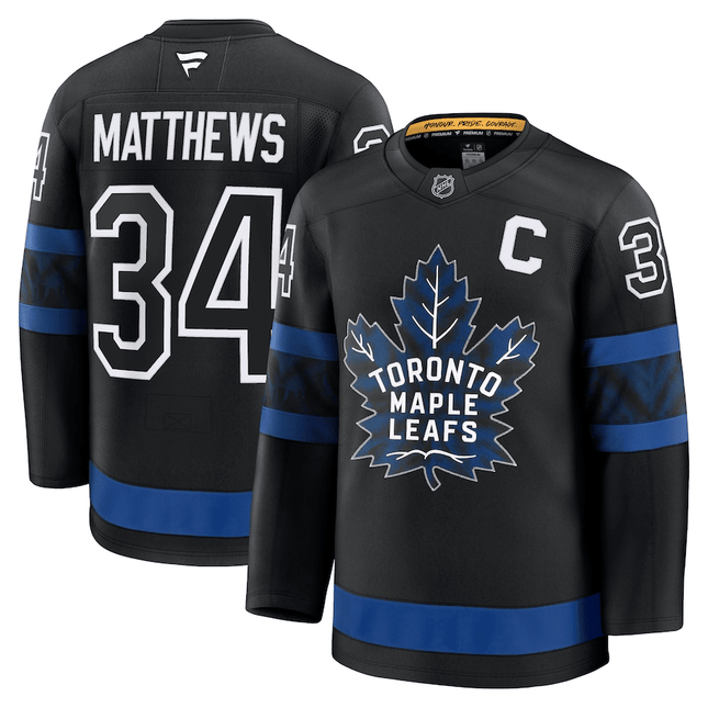 Auston Matthews Toronto Maple Leafs 2024-2025 Alternate Premium Black Jersey