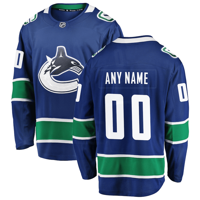 Custom Vancouver Canucks 2024-2025 Home Team Breakaway Blue Jersey