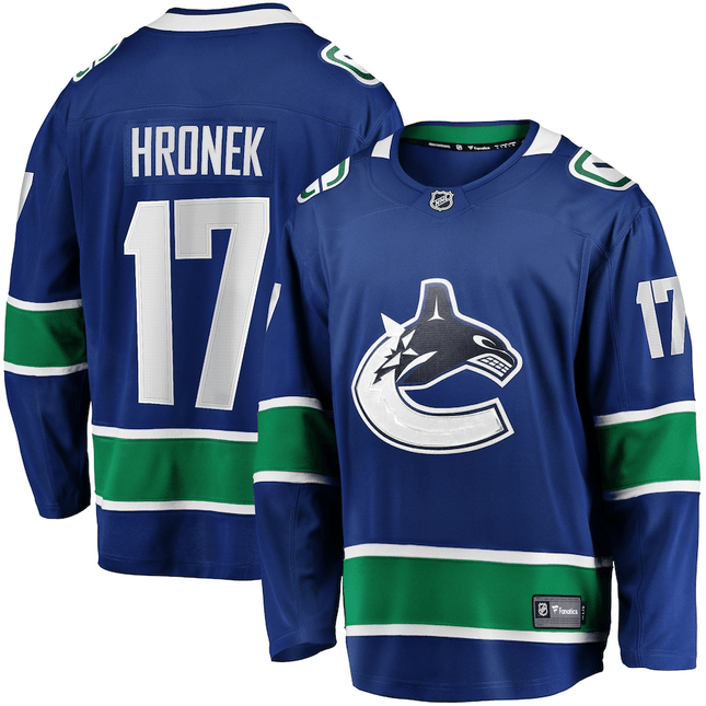 Filip Hronek Vancouver Canucks 2024-2025 Home Team Breakaway Blue Jersey