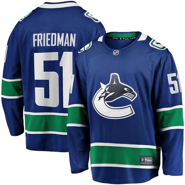 Mark Friedman Vancouver Canucks 2024-2025 Home Team Breakaway Blue Jersey