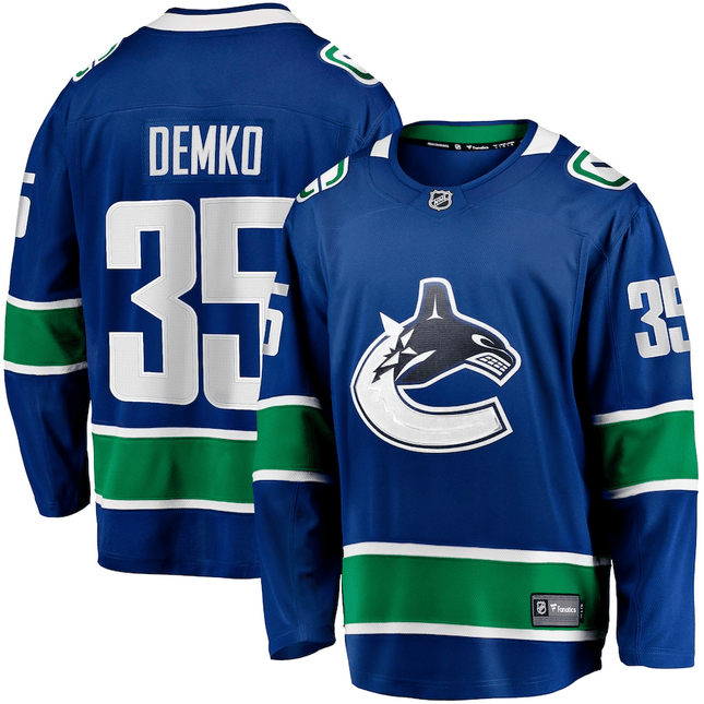 Thatcher Demko Vancouver Canucks 2024-2025 Home Team Breakaway Blue Jersey