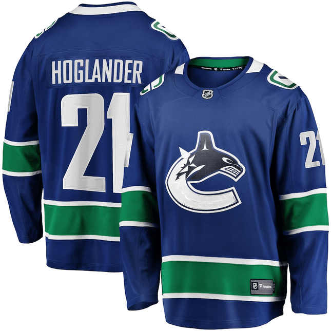 Nils Hoglander Vancouver Canucks 2024-2025 Home Team Breakaway Blue Jersey