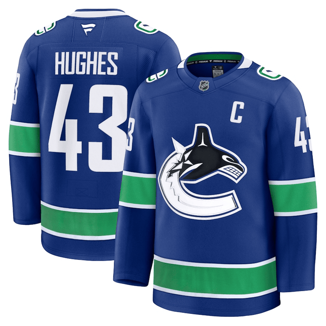 Quinn Hughes Vancouver Canucks 2024-2025 Home Team Breakaway Blue Jersey