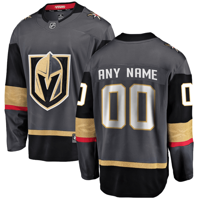 Custom Golden Knights 2024-2025 Breakaway Alternate Gray Jersey
