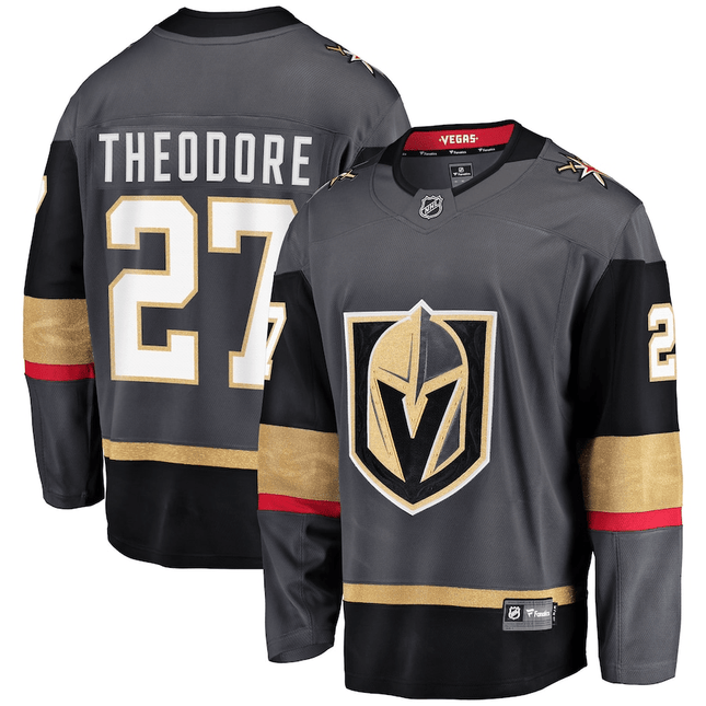 Shea Theodore Golden Knights 2024-2025 Breakaway Alternate Gray Jersey