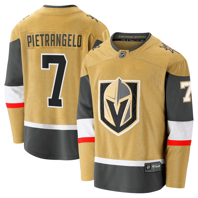 Alex Pietrangelo Vegas Golden Knights 2024-2025 Home Breakaway Gold Jersey