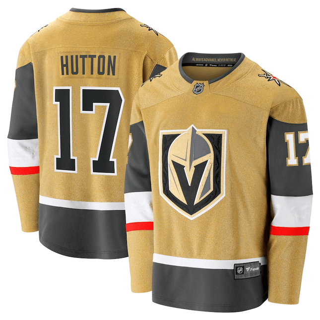 Ben Hutton Vegas Golden Knights 2024-2025 Home Breakaway Gold Jersey