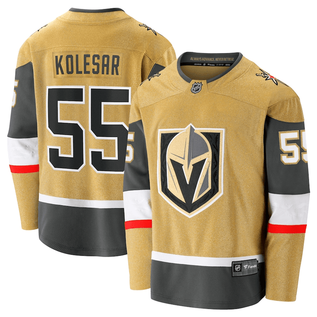 Keegan Kolesar Vegas Golden Knights 2024-2025 Home Breakaway Gold Jersey