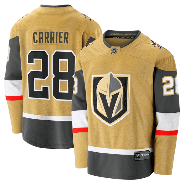 William Carrier Vegas Golden Knights 2024-2025 Home Breakaway Gold Jersey