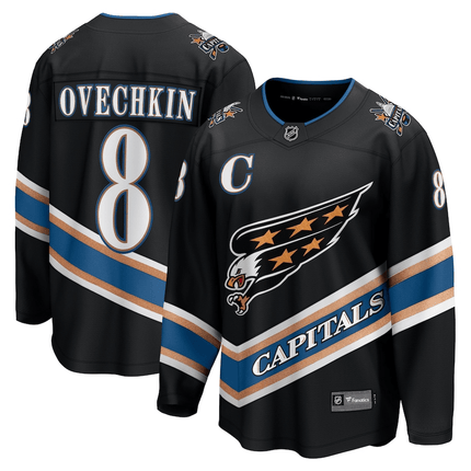 Alexander Ovechkin Washington Capitals 2024-2025 Alternate 50th Anniversary Premier Breakaway Black Jersey