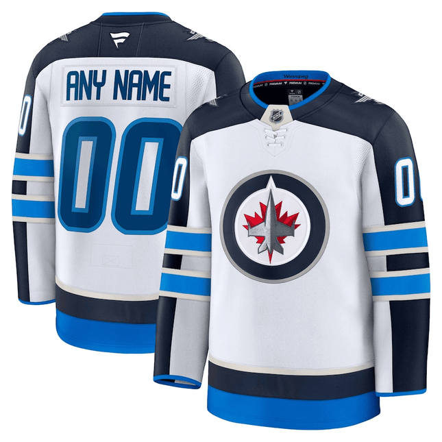 Custom Winnipeg Jets 2024-2025 Away Premium Custom White Jersey