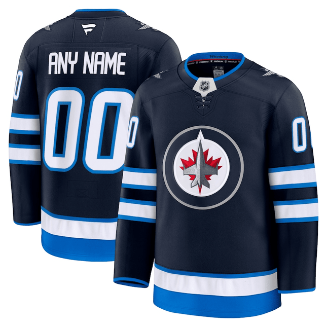 Custom Winnipeg Jets 2024-2025 Home Premium Navy Jersey