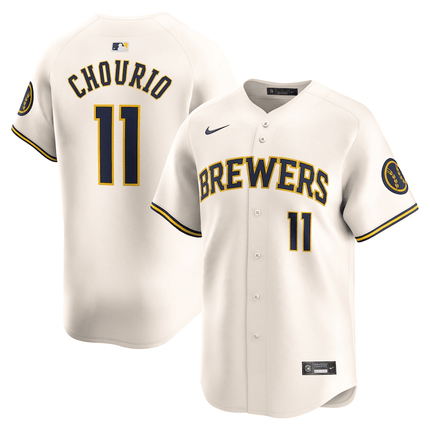 Jackson Chourio Milwaukee Brewers 2024-2025 Home Limited Cream Jersey