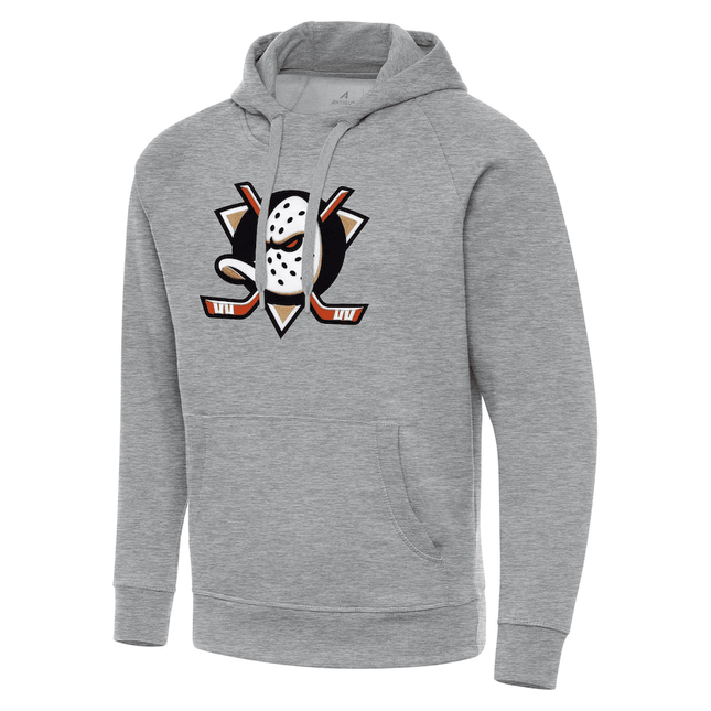 Anaheim Ducks 2024-2025 Antigua Big & Tall Victory Gray Pullover Hoodie