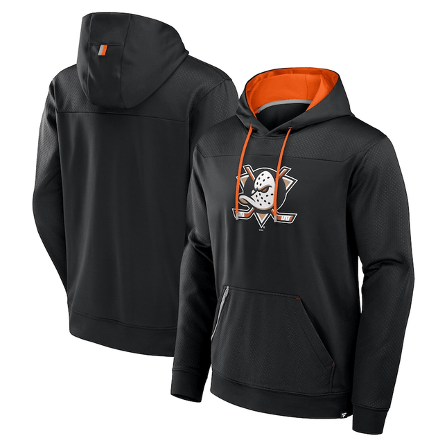 Anaheim Ducks 2024-2025 Defender Black Pullover Hoodie