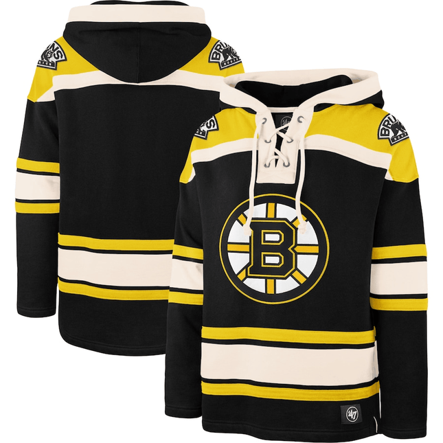 Boston Bruins 2024-2025 Superior Lacer Black Pullover Hoodie