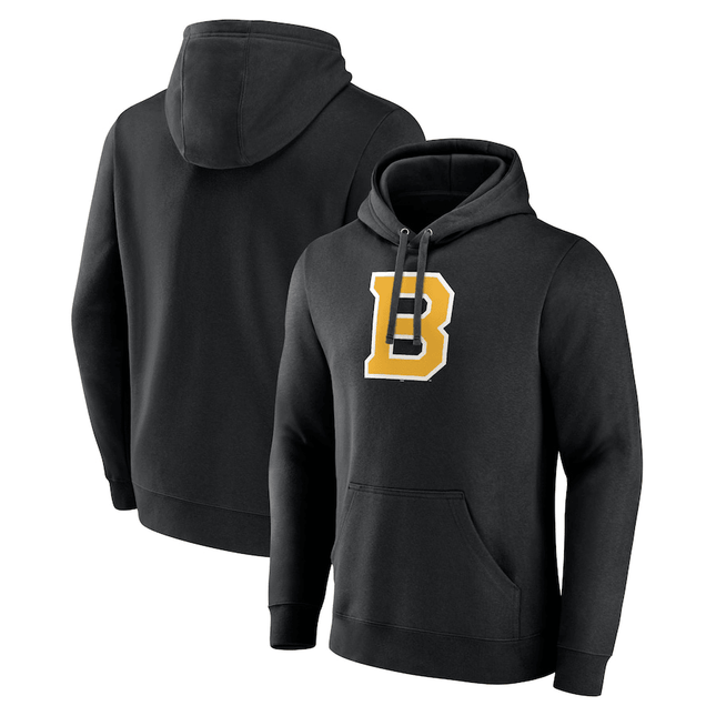 Boston Bruins 2024-2025 Alternate Logo Black Pullover Hoodie