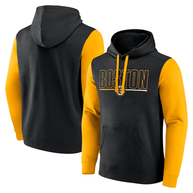 Boston Bruins 2024-2025 Deliver Fleece Black Pullover Hoodie