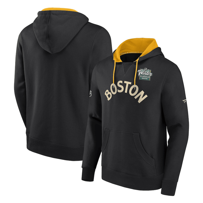 Boston Bruins 2024-2025 Winter Classic Pro Black Pullover Hoodie