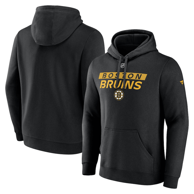Boston Bruins 2024-2025 Pro Core Primary Fleece Black Pullover Hoodie