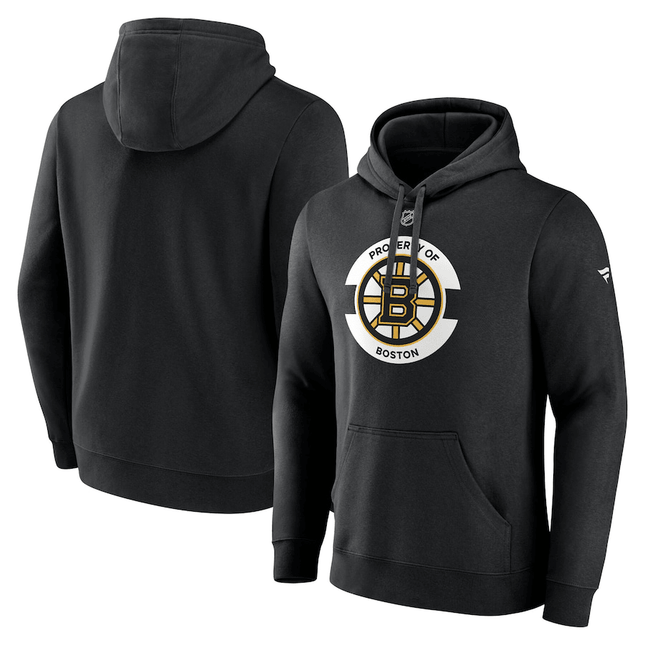 Boston Bruins 2024-2025 Pro Core Secondary Fleece Black Pullover Hoodie
