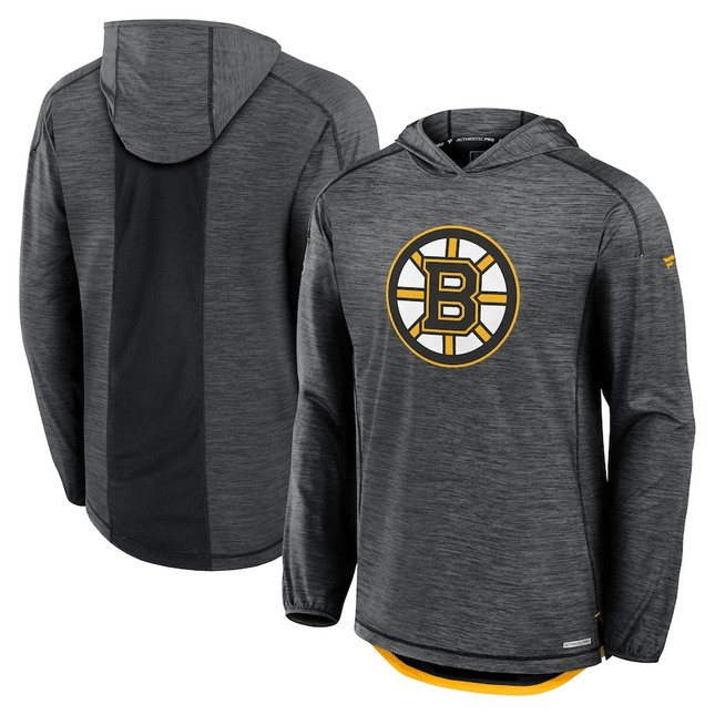 Boston Bruins 2024-2025 Pro Rink Lightweight Black Pullover Hoodie