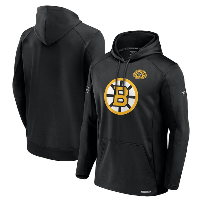 Boston Bruins 2024-2025 Big & Tall Authentic Pro Black Pullover Hoodie