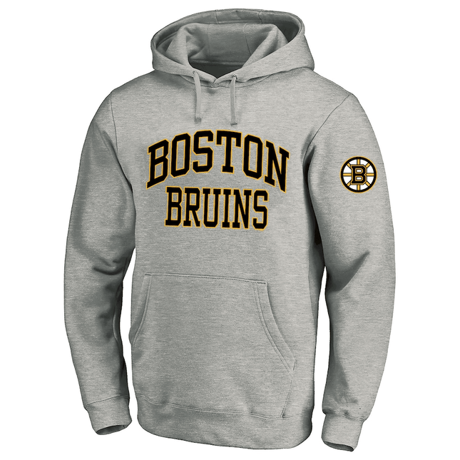 Boston Bruins 2024-2025 Big & Tall Fleece Heather Gray Pullover Hoodie