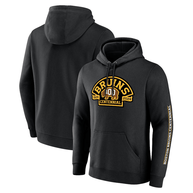 Boston Bruins 2024-2025 Centennial Black Pullover Hoodie