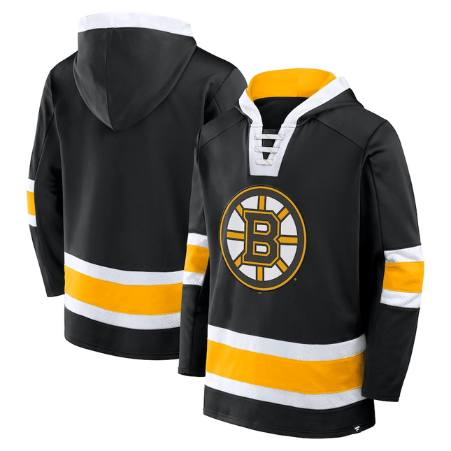 Boston Bruins 2024-2025 Inside Line Fleece Black Pullover Hoodie