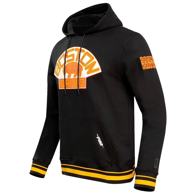Boston Bruins 2024-2025 Standard Retro Classic Black Pullover Hoodie