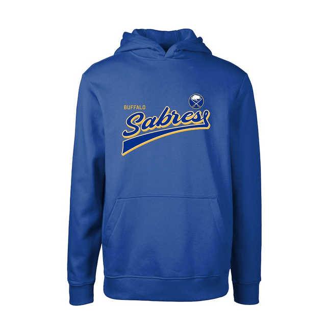 Buffalo Sabres 2024-2025 Levelwear Podium Retro Script Royal Pullover Hoodie