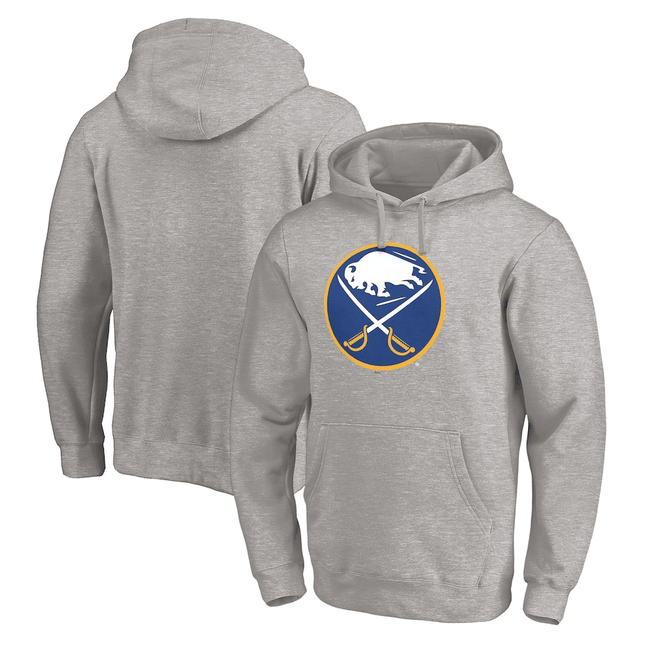 Buffalo Sabres 2024-2025 Primary Logo Gray Pullover Hoodie
