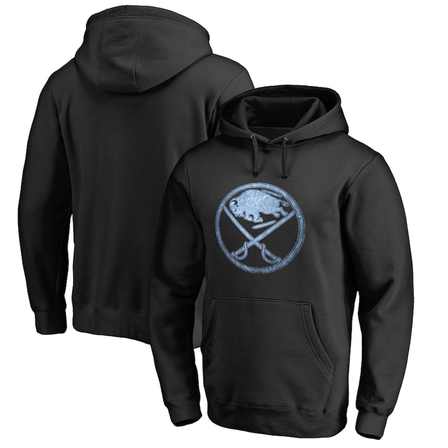 Buffalo Sabres 2024-2025 Rinkside Pond Hockey Black Pullover Hoodie