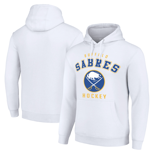 Buffalo Sabres 2024-2025 Starter Logo White Pullover Hoodie