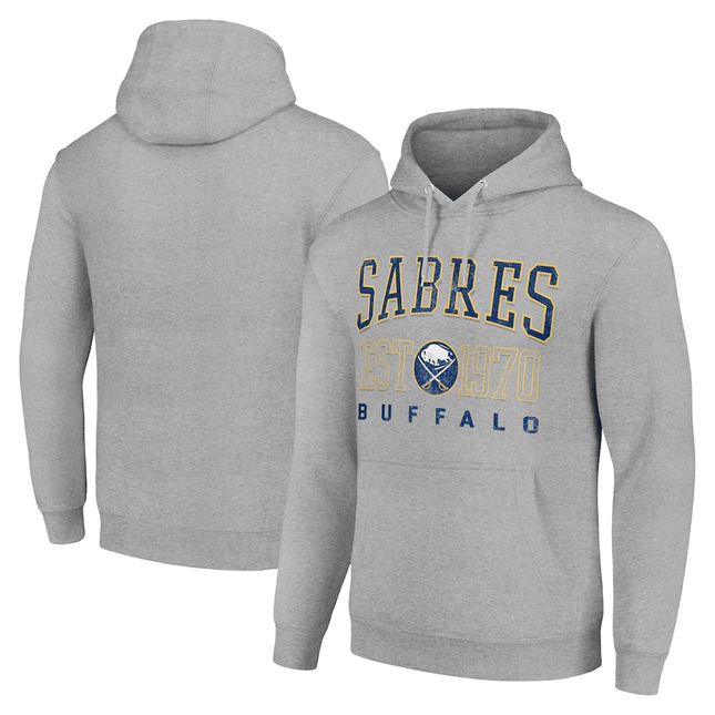 Buffalo Sabres 2024-2025 Starter Retro Graphic Heather Gray Pullover Hoodie