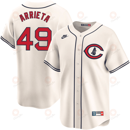 Jake Arrieta Chicago Cubs 2024-2025 Field of Dreams Limited Cream Jersey