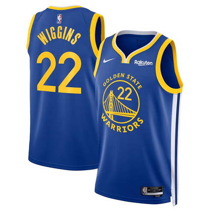 Andrew Wiggins Golden State Warriors 2024-2025 Icon Edition Swingman Badge Royal Jersey