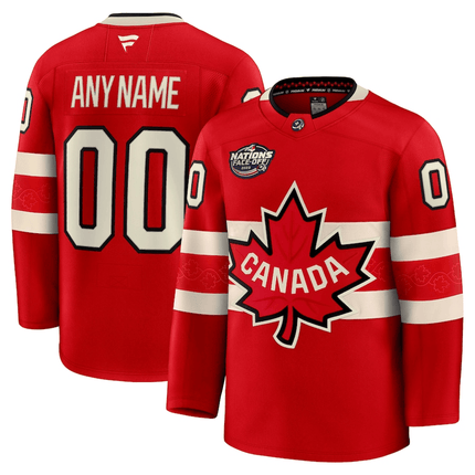 Custom Name Canada 2025 4 Nations Face-Off Premium Red Jersey