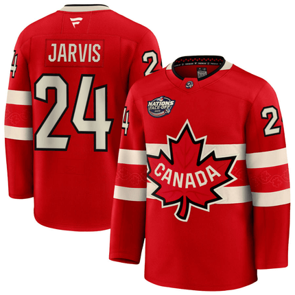 Seth Jarvis Canada 2025 4 Nations Face-Off Premium Red Jersey