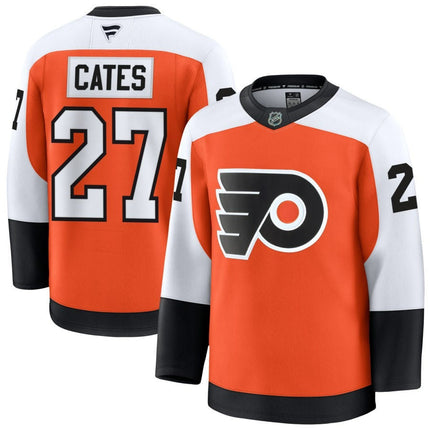 Noah Cates Philadelphia Flyers 2025 Home Premium Orange Jersey