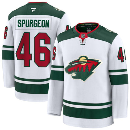 Jared Spurgeon Minnesota Wild 2025 Away Premium White Jersey