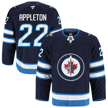 Mason Appleton Winnipeg Jets 2025 Home Pro Navy Jersey