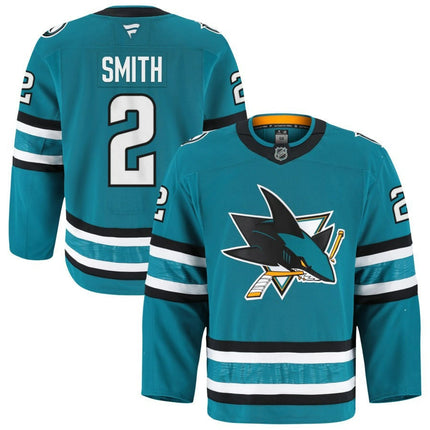 Will Smith San Jose Sharks 2025 Home Pro Teal Jersey