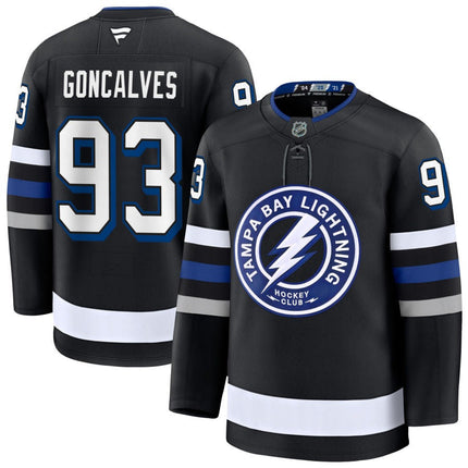 Gage Goncalves Tampa Bay Lightning 2025 Alternate Premium Black Jersey