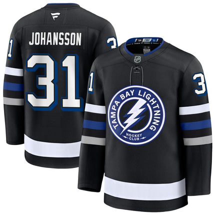 Jonas Johansson Tampa Bay Lightning 2025 Alternate Premium Black Jersey
