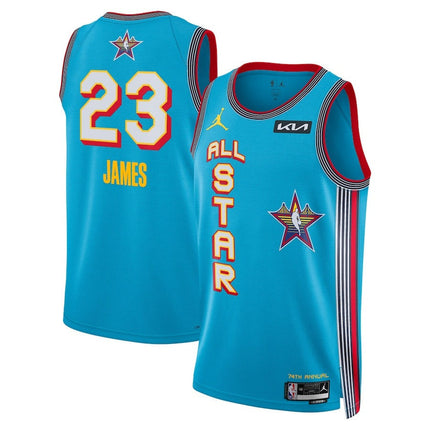LeBron James 2025 NBA All-Star Game Swingman Player Light Blue Jersey