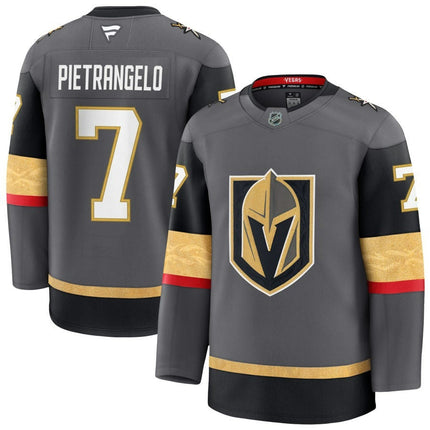 Alex Pietrangelo Vegas Golden Knights 2025 Alternate Premium Gray Jersey